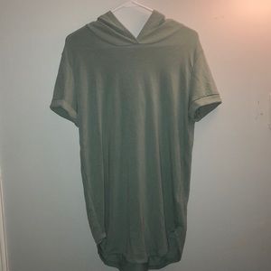 Soft Green Dress w hood! Short sleeved